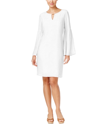 Thalia Sodi Womens Bell Sleeve A-line Dress washedwhite S