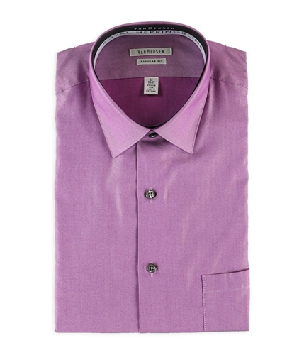 Van Heusen Mens Herringbone Button Up Dress Shirt petal 16.5