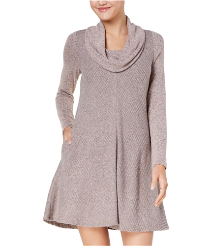 BCX Womens Ribbed Sweater Dress blush M