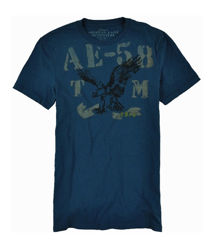American Eagle Outfitters Mens Ae-58 Vintage Fit Graphic T-Shirt blue S