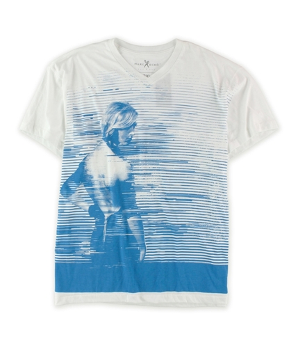 Marc Ecko Mens Blend In Striped Graphic T-Shirt blchwhite 2XL