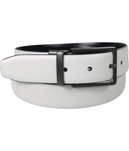 Alfani Mens Reversible Dress Belt whiteblack 32