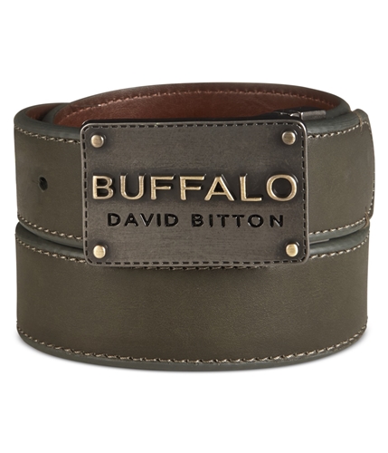 Buffalo David Bitton Mens Reversible Plaque Belt greenbrown XL