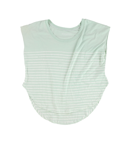 Mouchette Womens Distressed Stripes Graphic T-Shirt mint XS