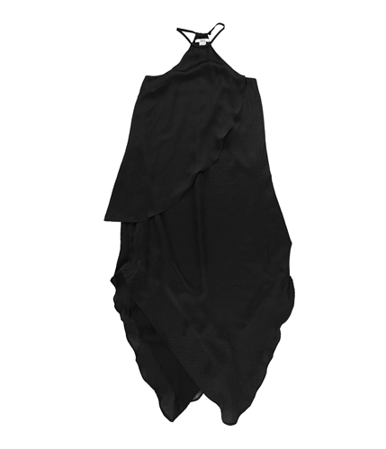 bar III Womens Draped Asymmetrical Dress deepblack XXS