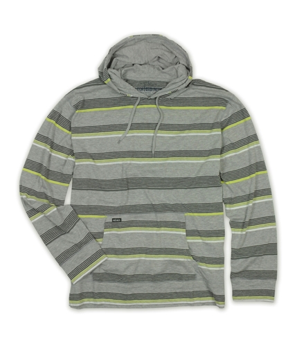 Ecko Unltd. Mens Striped Hooded Graphic T-Shirt greyheath XS