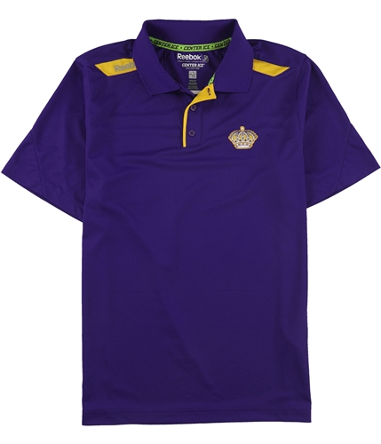Reebok Mens LA Kings Rugby Polo Shirt purple S