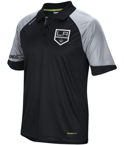 Reebok Mens LA Kings Rugby Polo Shirt black S