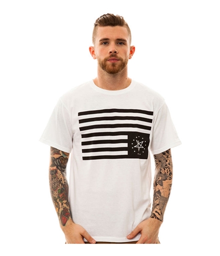 Black Scale Mens The Black Rebels Graphic T-Shirt white S