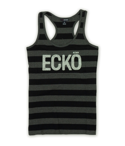 Ecko Unltd. Womens Knit Stripe Glitter Tank Top black XS