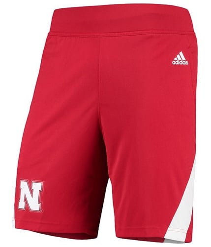 Adidas Mens Nebraska Athletic Workout Shorts red S