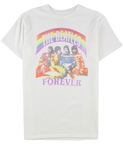 Junk Food Mens The Beatles Forever Graphic T-Shirt white S