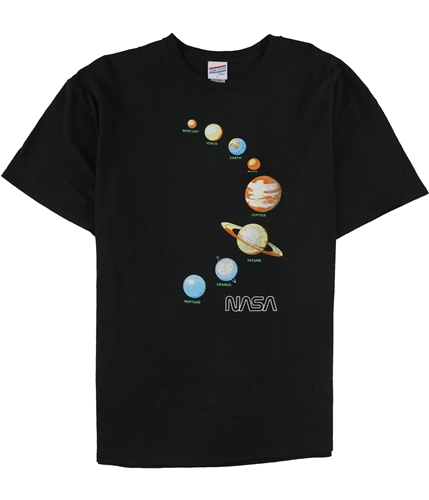 Junk Food Mens Nasa Planets Graphic T-Shirt black XS