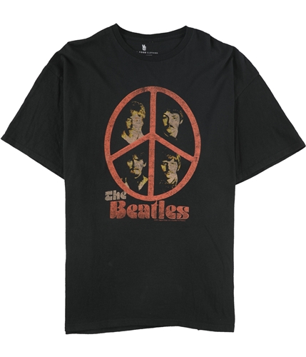 Junk Food Mens The Beatles Peace Graphic T-Shirt black XS