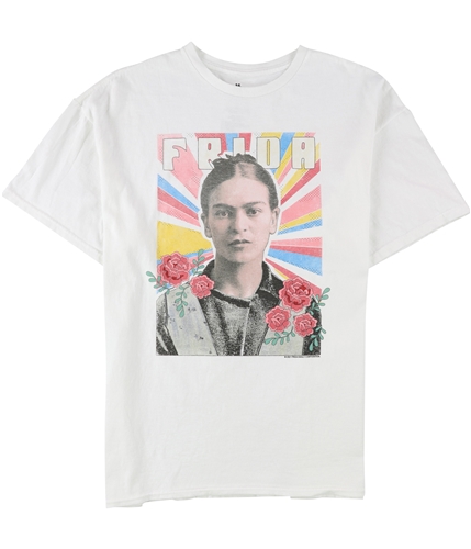 Junk Food Womens Frida Kahlo Graphic T-Shirt white XS