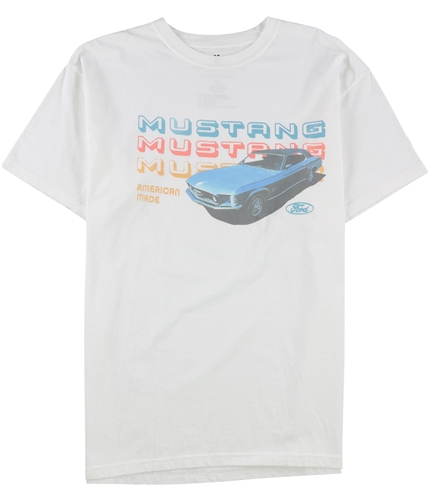 Junk Food Mens Ford Mustang Graphic T-Shirt white M