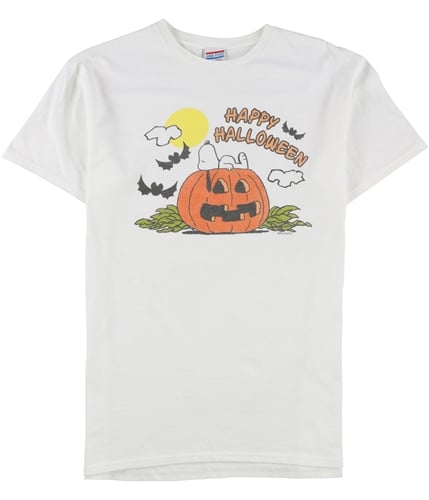 Junk Food Mens Happy Halloween Snoopy Graphic T-Shirt white XS