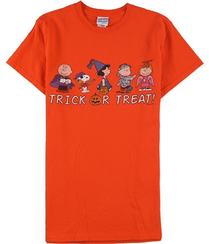 Junk Food Mens Peanuts Trick or Treat Graphic T-Shirt orange XS