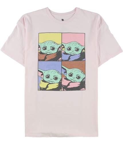 Junk Food Mens Baby Yoda Graphic T-Shirt pink S