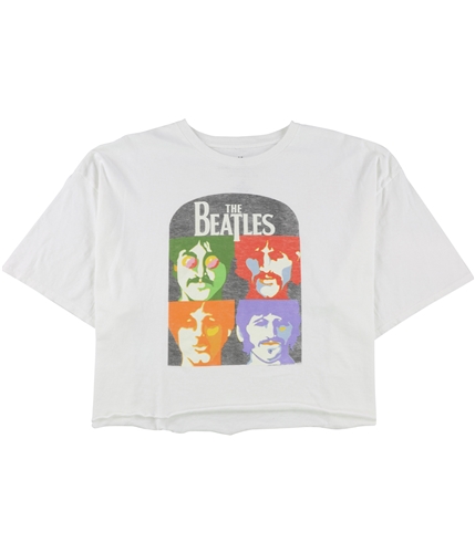 Junk Food Womens The Beatles 4 Graphic T-Shirt white L