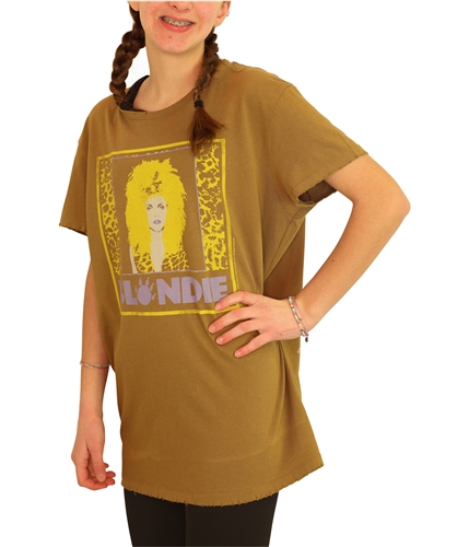 Junk Food Womens Blondie Tour 1982 Graphic T-Shirt brown XS