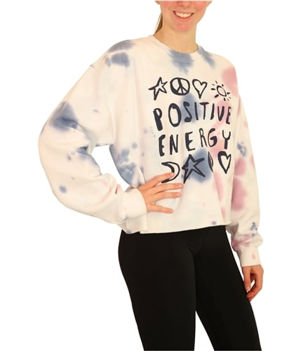 Junk Food Womens Positive Energy Crop Sweatshirt white XS