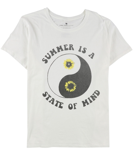 Junk Food Womens Summer Is A State Of Mind Graphic T-Shirt white XS