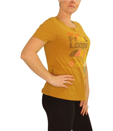Junk Food Womens Fruit Loops Graphic T-Shirt mustard S