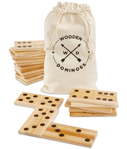 Refinery Unisex Jumbo 28-pc. Wooden Block Dominoes Tile Games wooden One Size