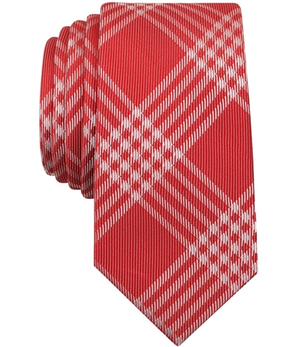 bar III Mens Plaid Self-tied Necktie red One Size