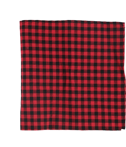 bar III Mens Gingham Pocket Square red One Size