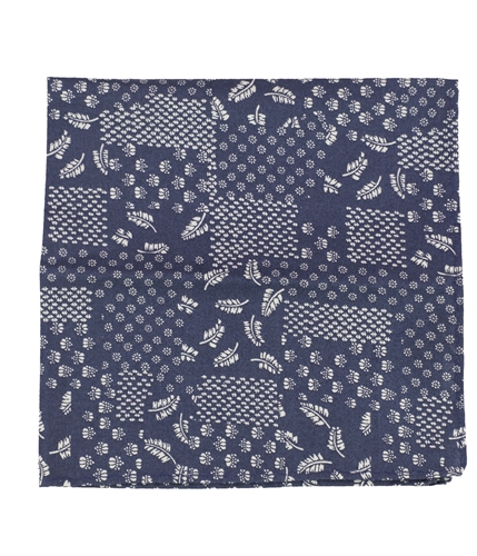 bar III Mens Patchwork Print Pocket Square navy One Size