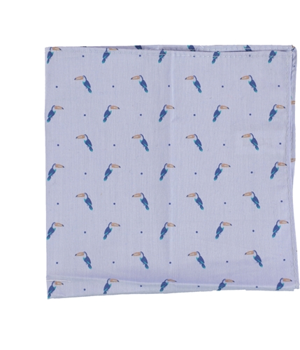 bar III Mens Toucan Pocket Square blue One Size