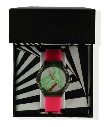 Vision Street Wear Unisex Hand Round Casual Watch pinkgreen