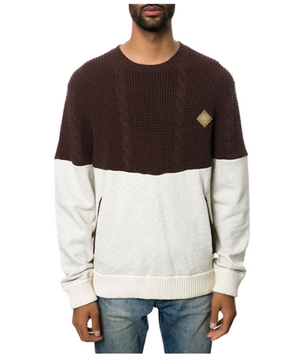 Born Fly Mens The It Cableknit Pullover Sweater espressobrown M
