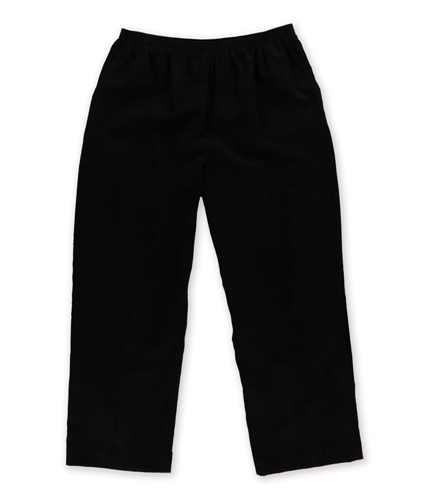 Alfred Dunner Womens Top Notch Corduroy Casual Lounge Pants black 18P/28
