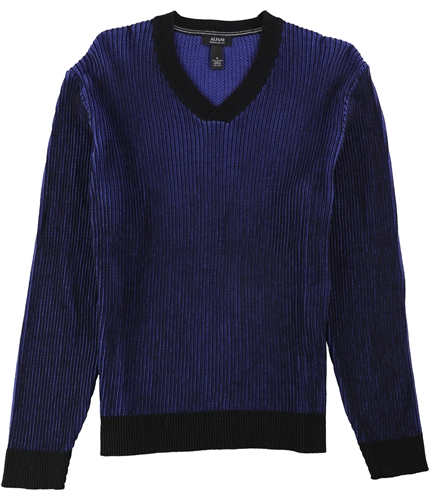 Alfani Mens v-neck Knit Sweater deepblackcbo M