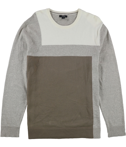 Alfani Mens Colorblocked Pullover Sweater beige L