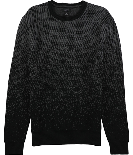 Alfani Mens Multi-Textured Pullover Sweater deepblackcbo S
