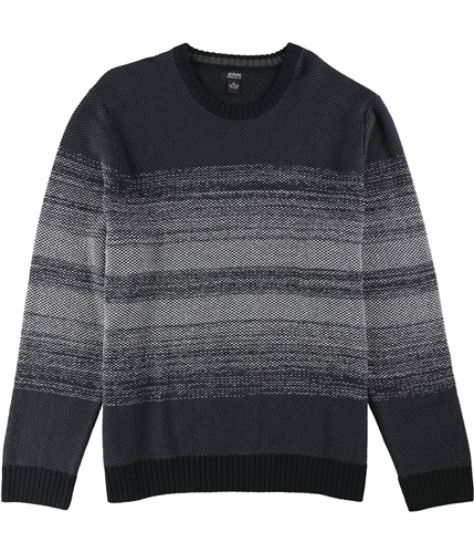 Alfani Mens Ombre' Stripe Pullover Sweater deepblack S