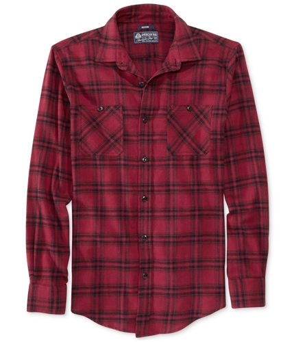 American Rag Mens Flannel Button Up Shirt garnetstone 2XL