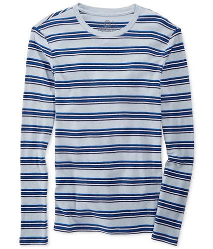 American Rag Mens Striped Thermal Sweater bachelorblue L