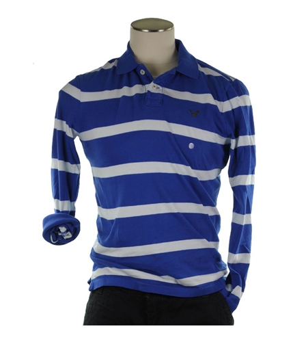 American Eagle Outfitters Mens Long Sleeve Rugby Polo Shirt 400 XS