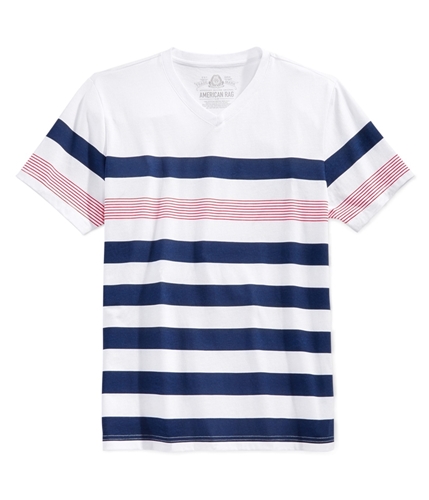 American Rag Mens Striped Basic T-Shirt medievalblue XL