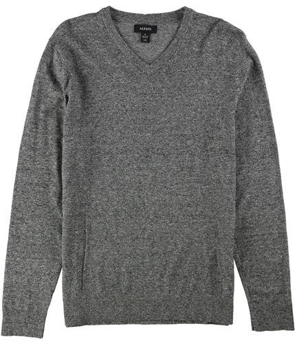 Alfani Mens V-Neck Pullover Sweater blackmarled S