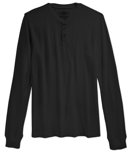American Rag Mens Thermal Henley Shirt blacksea S