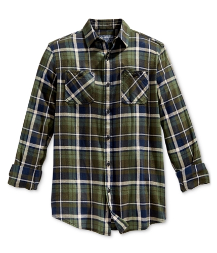 American Rag Mens Flannel Button Up Shirt forestnight S