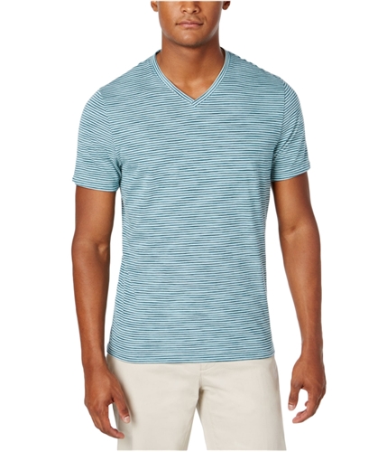 Alfani Mens Striped Graphic T-Shirt greentidecombo M