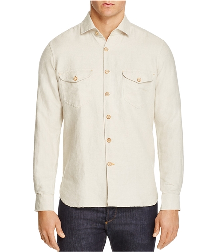 Haspel Mens Jackson Linen Button Up Shirt natural L