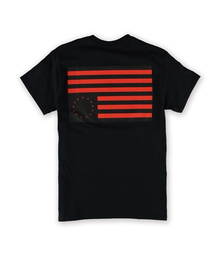 Black Scale Mens The Script Logo X Rebel Flag Graphic T-Shirt blackred S